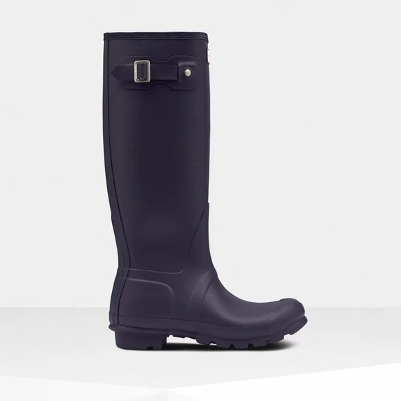 Hunter Original Tall Womens Sz 5M Rain Boots Winter Black  $225 Hunter Original Tall Boots WATERPROOF SNOW WINTER AUBERGINE 5 (G8)